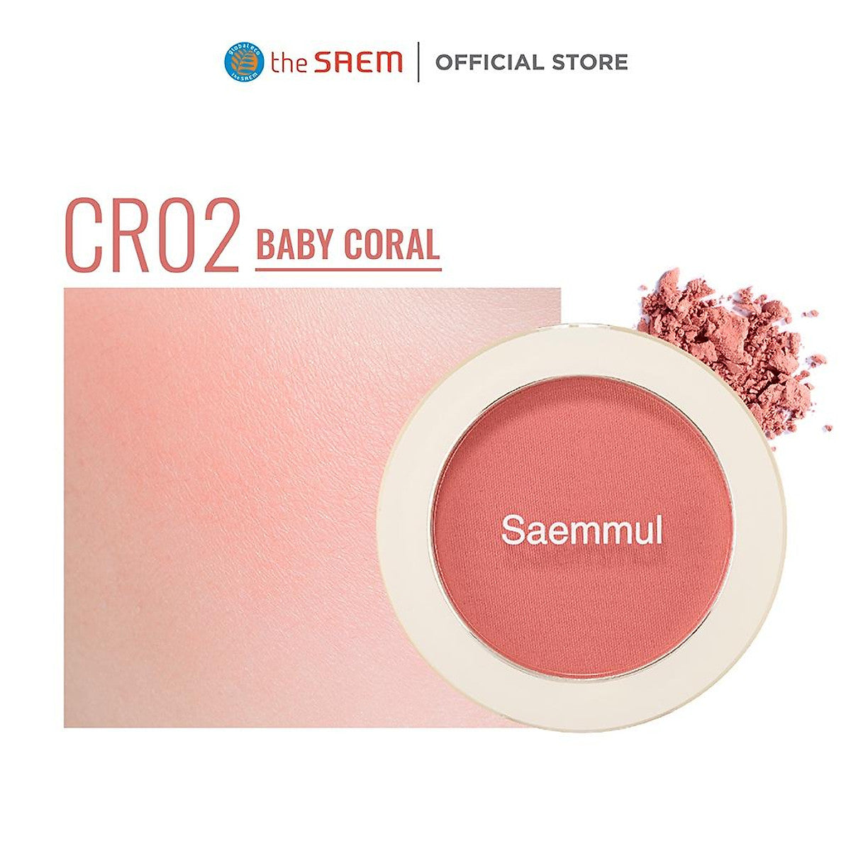 Saemmul Single Blusher CR02 Baby Coral